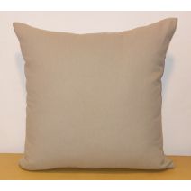 Coussin déhoussable coton Jaya 40x40cm taupe - INVENTIV
